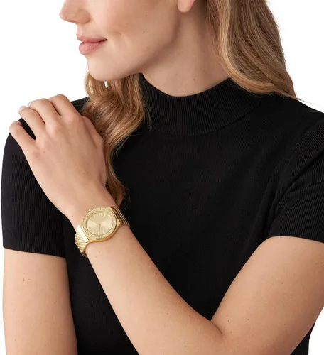 Vista 4 de Michael Kors Reloj de cuarzo Lennox para mujer, Oro, MK7335 - Lennox Reloj de tres manecillas