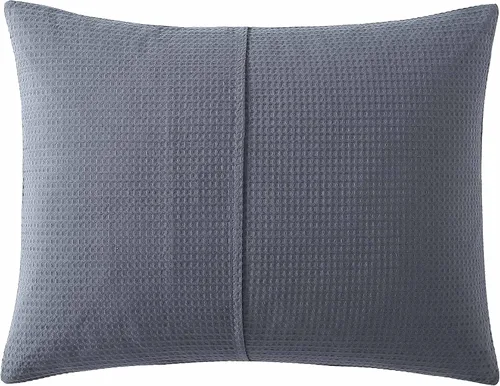 Vista 8 de Vera Wang - Juego de funda de edredón tamaño Queen, ropa de cama de algodón suave con fundas de almohada a juego, cierre de botón y lazos interiores