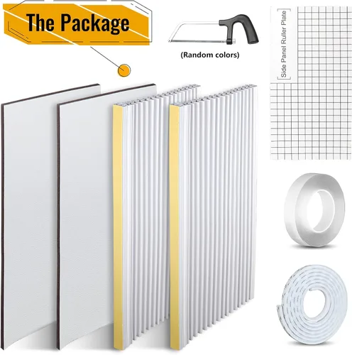 Vista 9 de LBG Products Paneles laterales de CA para ventana, kit de panel lateral ajustable de doble capa con paneles de aislamiento de espuma de aire