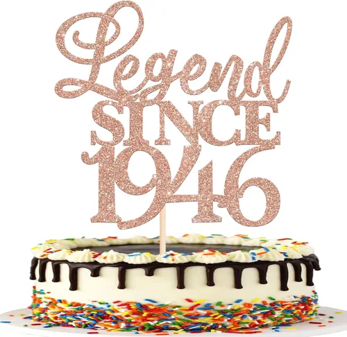 Vista 34 de Rsstarxi 1 paquete de decoración de pastel con purpurina de leyenda desde 2012 para decoración de tarta de cumpleaños 13 años para decoración