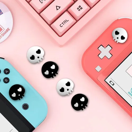 Vista 6 de PERFECTSIGHT Empuñaduras para el pulgar, bonitas tapas de Halloween para Nintendo SwitchSwitch LiteSwitch OLED, 4 piezas de cubierta de botón