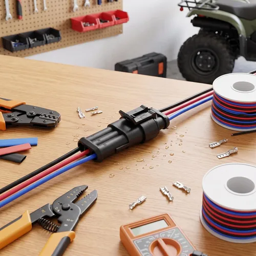 Vista 2 de Kits 3 Pin Way 3-Line 3P Car Auto Cable Conector Eléctrico Enchufe con Cable AWG Marino