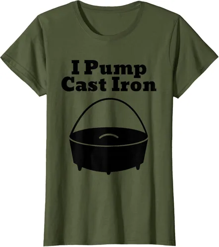 Vista 88 de I Pump - Camiseta de hierro fundido para cocinar al horno holandés