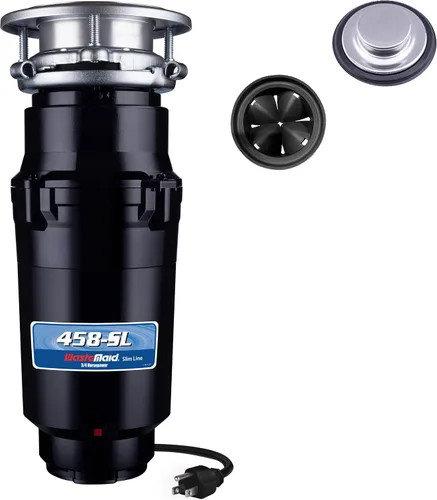 Vista 16 de Waste Maid 10-US-WM-658-3B - Sistema de trituración de residuos de alimentos de acero inoxidable anti-atascos, 1-1/4 HP Premium, Negro
