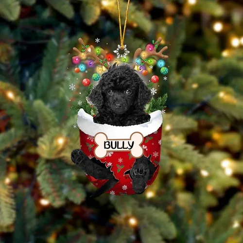 Vista 35 de IZI POD Affenpinscher Adorno de Navidad personalizado para perro, adorno de bolsillo de nieve para perro para árbol de Navidad, adorno acrílico