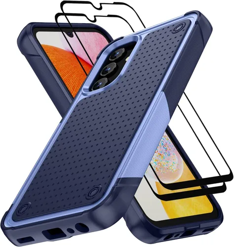 Vista 14 de Jeylly Funda compatible con Samsung Galaxy A12, Samsung Galaxy A12 con protector de pantalla de vidrio templado, protección contra caídas de grado