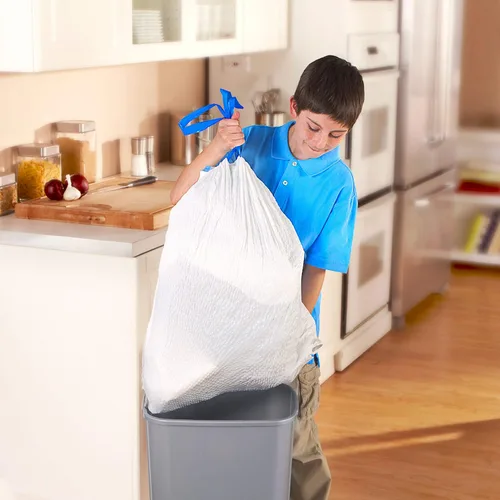 Vista 4 de Hefty Renew - Bolsas de basura altas para cocina, blancas, sin perfume, 13 galones, 40