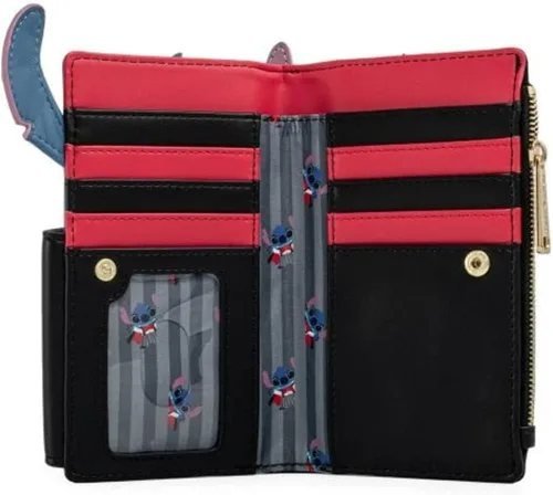 Vista 3 de Loungefly Disney Vampire Stitch Bowtie Wallet
