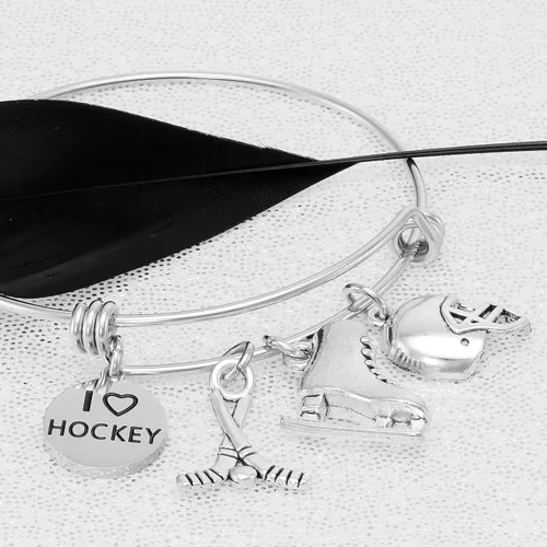 Vista 5 de Kivosliviz Regalos de hockey Pulsera Hockey Equipo Hockey Accesorios Regalos para Jugadores