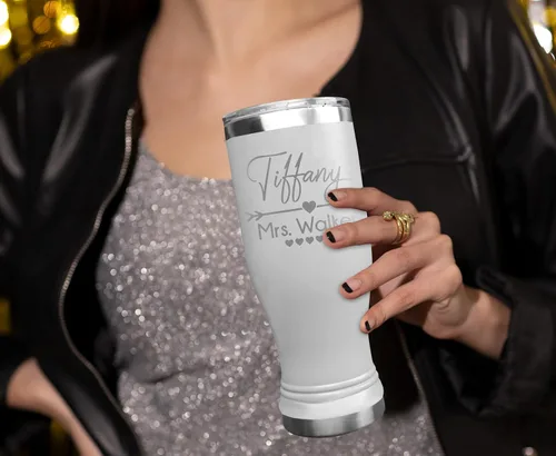 Vista 6 de TEEAMORE Vaso de acero inoxidable grabado con láser personalizado con aislamiento al vacío, vaso de viaje para café de doble pared con tapa