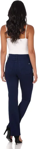 Vista 4 de Rekucci Secret Figure - Jeans de mezclilla de alta calidad con corte de bota para mujer