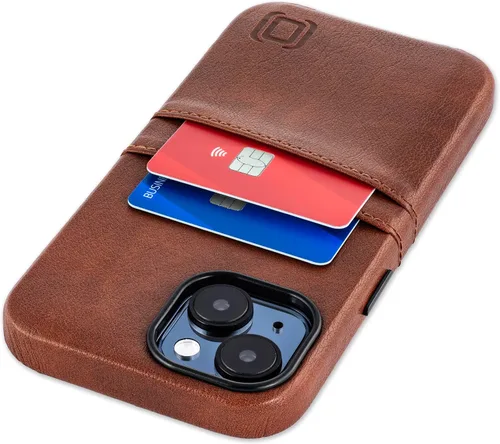 Vista 29 de Dockem Funda para tarjetas para iPhone 15 con placa de metal integrada para montaje magnético y 2 bolsillos para tarjetas: Cartera Luxe M2, piel