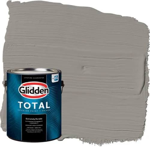 Vista 17 de Glidden Pintura Interior + Imprimación: Gris/Plata Antigua, Una Capa, Satinado, 1 Galón