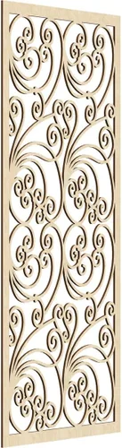 Vista 104 de 9 3/8"W x 24 3/8"H x 1/4"T Marilla Decorativos Paneles de Pared de Madera Calado, Abedul