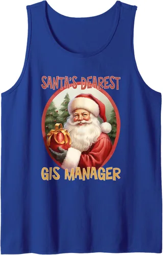 Vista 18 de GIS Manager Christmas Holiday Love Xmas Tank Top Negro