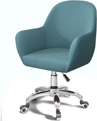 Vista 15 de Funda para silla de computadora de oficina, 2 piezas con brazos giratorios y respaldo curvado, funda para silla de comedor, estilo moderno