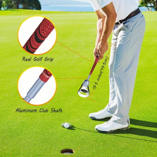 Vista 5 de VR Golf Club Attachment for Meta Quest 2Oculus Quest 2, Aluminum Quest 2 Golf Club Handle with Realistic Rubber Grip& 2 Straps, 1 1 Molded