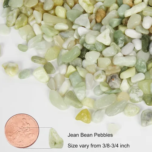 Vista 4 de GASPRO Piedras de jade de 5 libras y rocas de río de 8 libras para plantas, rocas decorativas naturales para jardín, paisajismo, suculentas