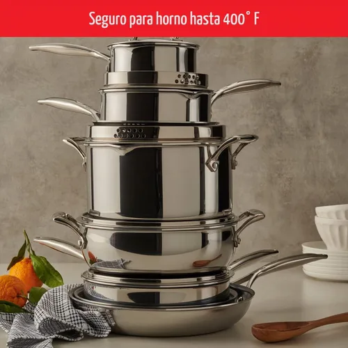 Vista 4 de ZWILLING Spirit Energy + Juego de utensilios de cocina antiadherentes de acero inoxidable de 10 piezas