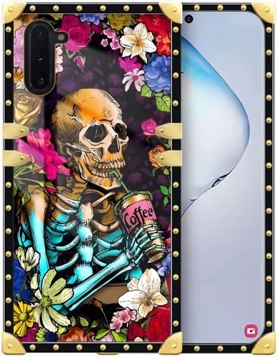 Vista 13 de DAIZAG Funda compatible con Samsung Galaxy Note 10, diseño colorido de cactus dorado, funda protectora de TPU suave antiarañazos