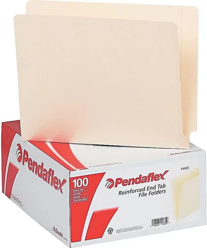 Vista 3 de Pendaflex Carpetas reforzadas Manila con pestaña final, tamaño carta, corte recto, 100/BX (11035)