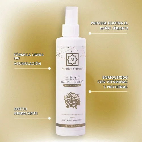 Vista 6 de Spray protector de calor, protector térmico ligero para el cabello, ayuda a proteger contra roturas, encrespamiento y sequedad, 8.5 onzas líquidas