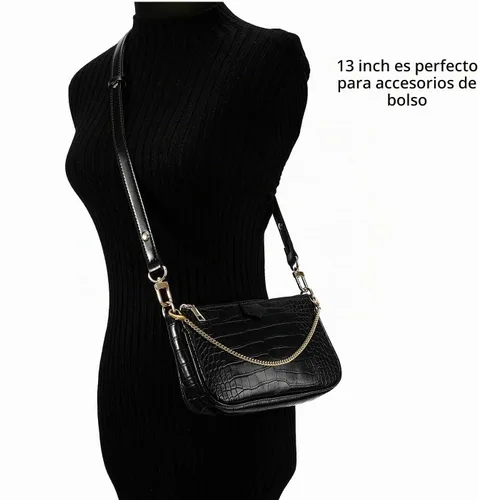 Vista 7 de Yichain Mini Linda Correa de Cadena de Bolso de Mano Correa de Repuesto para Bolso de Mano con Hombro Accesorios de Encanto (Oro Antiguo, 33 cm)