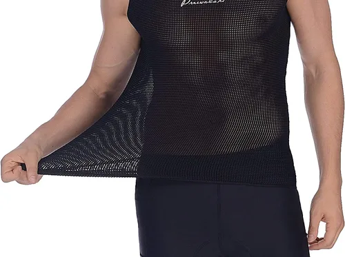 Vista 4 de Przewalski Mens Sleeveless Cycling Undershirt Quick Dry Bike Base Layer Vests Breathable Tops Bicycle Clothing