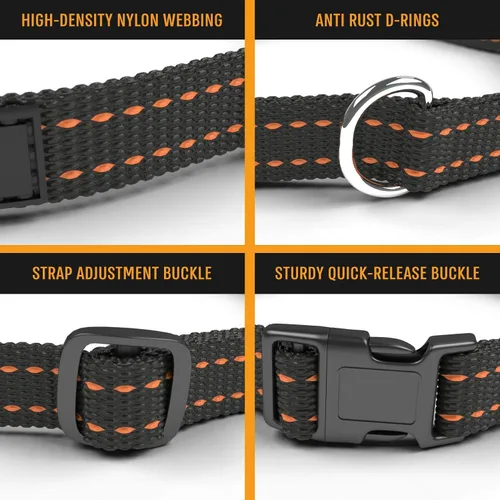 Vista 5 de Active Pets Collar de liberación rápida para perros pequeños y grandes, collar de seguridad ajustable con hebilla segura, comodidad transpirable