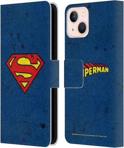 Vista 88 de Head Case Designs Funda de piel con licencia oficial de Superman DC Comics con logotipos negros y rojos compatible con Apple iPhone 11