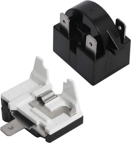 Vista 14 de Protector térmico de sobrecarga térmica de 2 pines 1/4 HP 180 W 12 ohmios + relé de arranque PTC, pieza de repuesto para refrigerador de automóvil