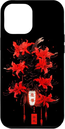Vista 26 de iPhone 16 Red Spider Lily Funda de anime de manga estética japonesa japonesa