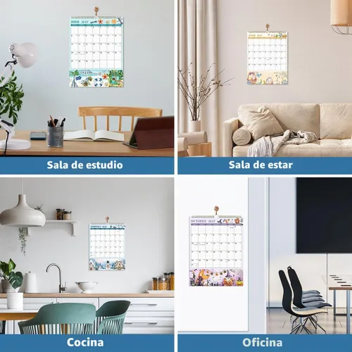 Vista 6 de Calendario de pared 2027 - 11.4 x 14.5 pulgadas, 12 meses desde enero