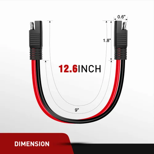 Vista 2 de Nilight Arnés de desconexión rápida de calibre 10 y 2 pines, cable de plomo de bala de conector SAE resistente