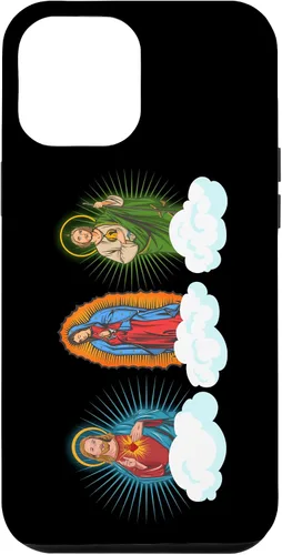 Vista 26 de Funda para iPhone 17 con diseño de Jesús, Virgen María y San Judas Tadeo in Clouds