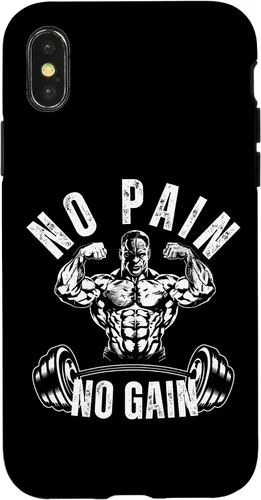 Vista 5 de No Pain No Gain Workout Motivational Case for iPhone 16