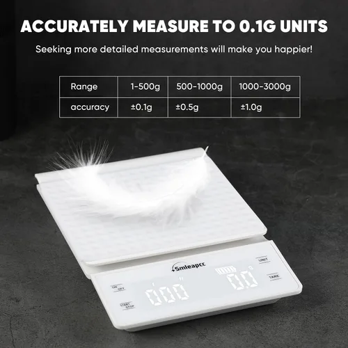 Vista 2 de Báscula de alimentos para cocina, 0.00 oz/6.6 lbs de alta precisión, pequeña báscula digital multifuncional de alimentos de cocina, báscula digital