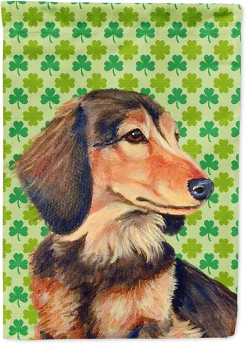 Vista 150 de Caroline's Treasures SS4442GF Affenpinscher Bandera de jardín con retrato de trébol del día de San Patricio para buzón, bandera decorativa