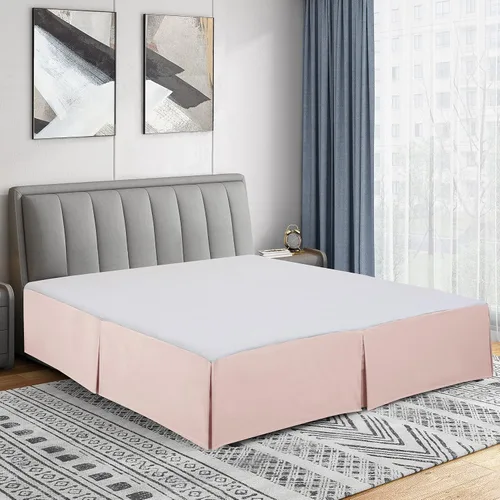 Vista 25 de Cathay Home Falda de cama plisada de microfibra de doble cepillado de fácil ajuste, ultra suave, resistente a la decoloración y a las arrugas
