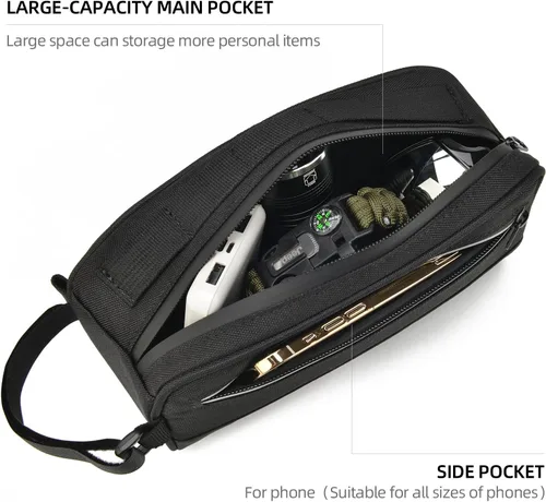 Vista 3 de Bolsa de manillar de bicicleta de gran capacidad para bicicleta Bolsa delantera impermeable para bicicleta de montaña, bolsa de marco para bicicleta