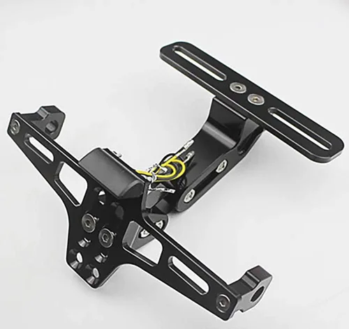 Vista 3 de Marco de matrícula de ángulo ajustable para motocicleta para Yamaha R1 R6 R3 R15 R25 FZ1 FZ6 FZ8 MT03 MT07 MT09 XJ6