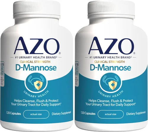 Vista 9 de AZO D Manosa Salud del tracto urinario, limpia, enjuaga y protege el tracto urinario, marca número 1 recomendada por farmacéuticos, fuerza clínica