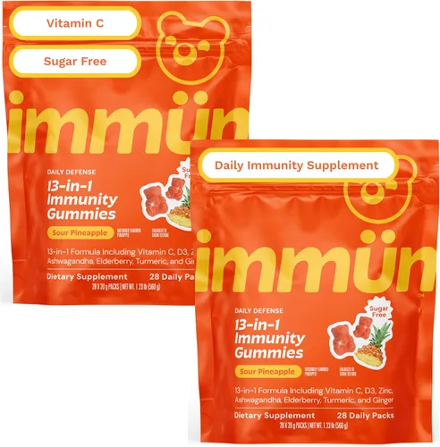 Vista 13 de Grüns Gomitas de inmunidad inmune con vitamina C, apoyo inmunológico diario