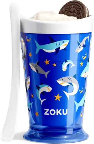 Vista 18 de Fábrica de batidos Zoku Slush y Shake Maker, color naranja, Casual, talla única , Azul
