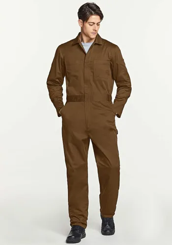 Vista 4 de CQR - Overol para hombre con manga corta, cremallera frontal, múltiples bolsillos, resistente a las manchas y a las arrugas