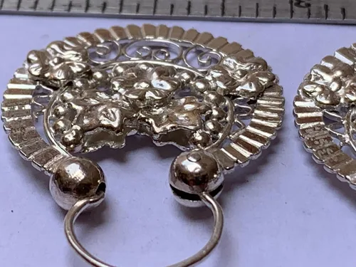 Vista 5 de Arracada Jerezana #3 1/2 double view, made of .950 sterling silver, via fast DHL.