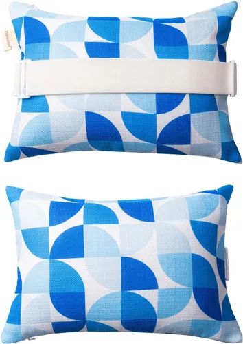 Vista 14 de Almohada para silla de playa al aire libre, almohadas para silla de piscina con inserto y rayas elásticas ajustables para sillón reclinable