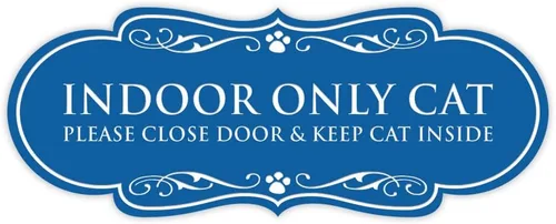 Vista 11 de Designer Paws - Letrero para interiores con texto en inglés "Solo gato por favor cierre la puerta y mantener el gato en el interior" (negro)