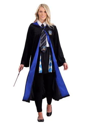 Vista 3 de Disfraz Deluxe de Túnica Ravenclaw para Adultos de Harry Potter Multicolor
