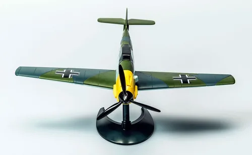 Vista 7 de Airfix Quickbuild Messerschmitt 109 - Kit de construcción de modelo de plástico de avión en ladrillo J6001